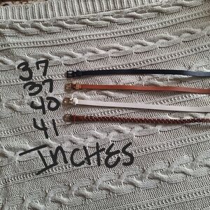 Women's Skinny Belts - Black, Brown, White, Braided - 4